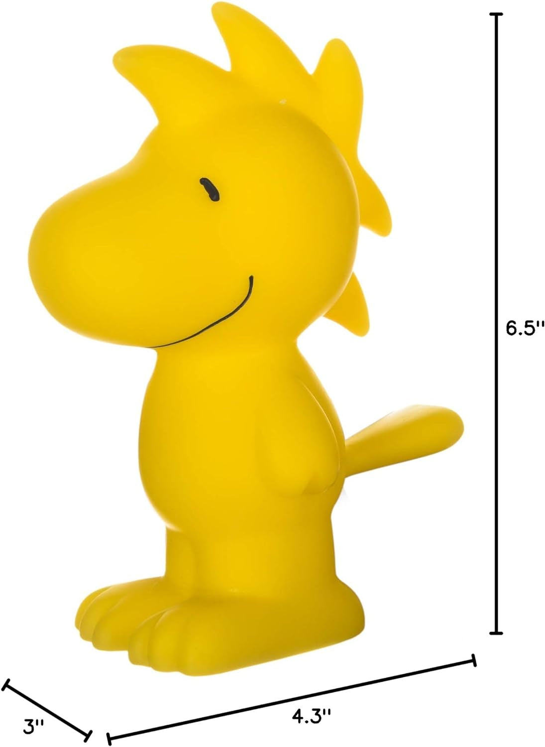 Charlie Brown Woodstock Vinyl Squeaker Dog Toy - Durable and Engaging Toy for Aggressive Chewers - Officially Licensed, 5.5 Inches